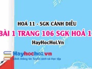 Bài 1 trang 106 SGK Hoá 11 Cánh diều: Dẫn Xuất Halogen